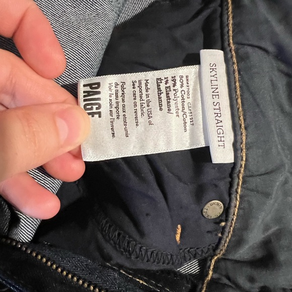 NWOT PAIGE Denim Skyline Straight Jeans Stream Wash Size 32 - Picture 8 of 13